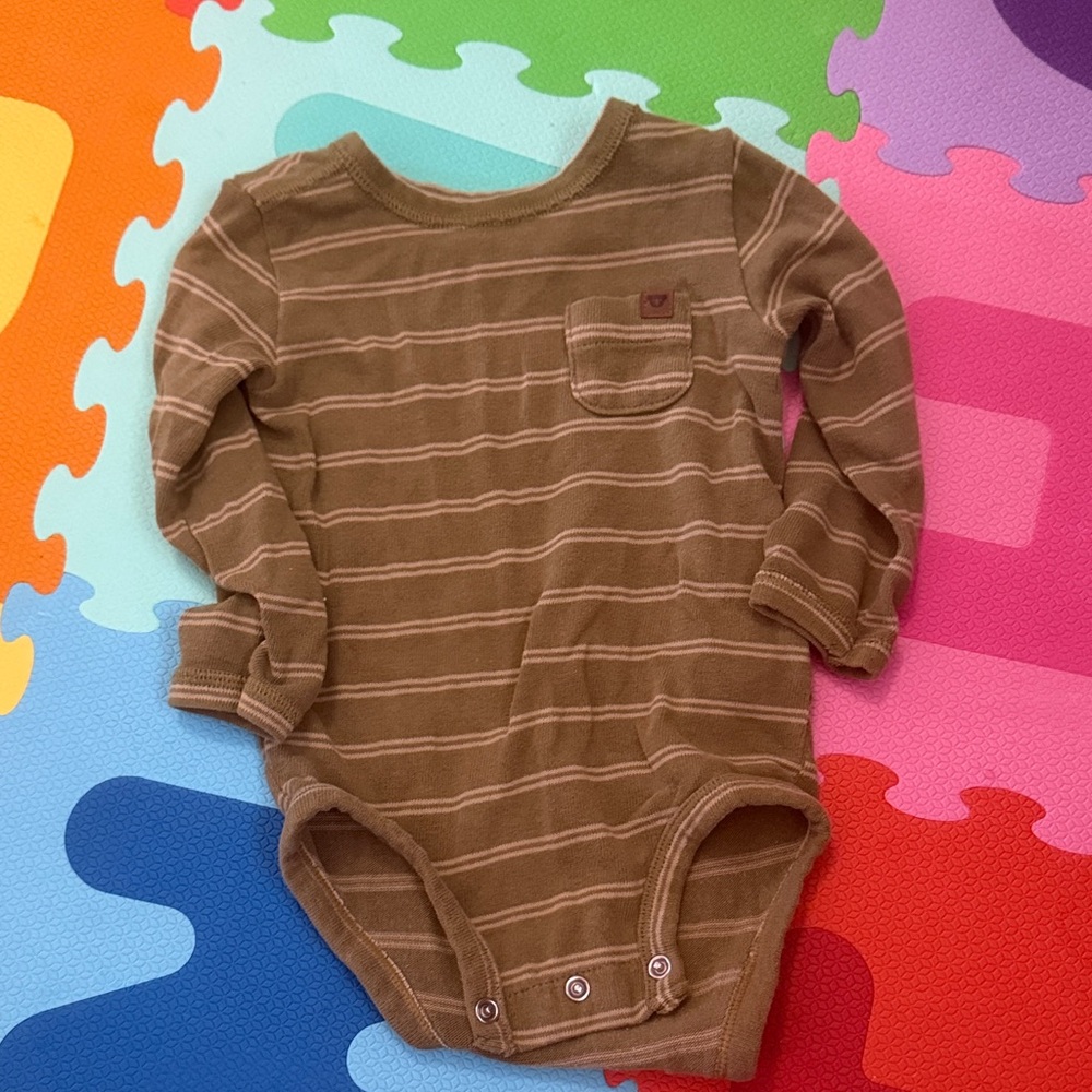 Carter's Brown Striped Bodysuit